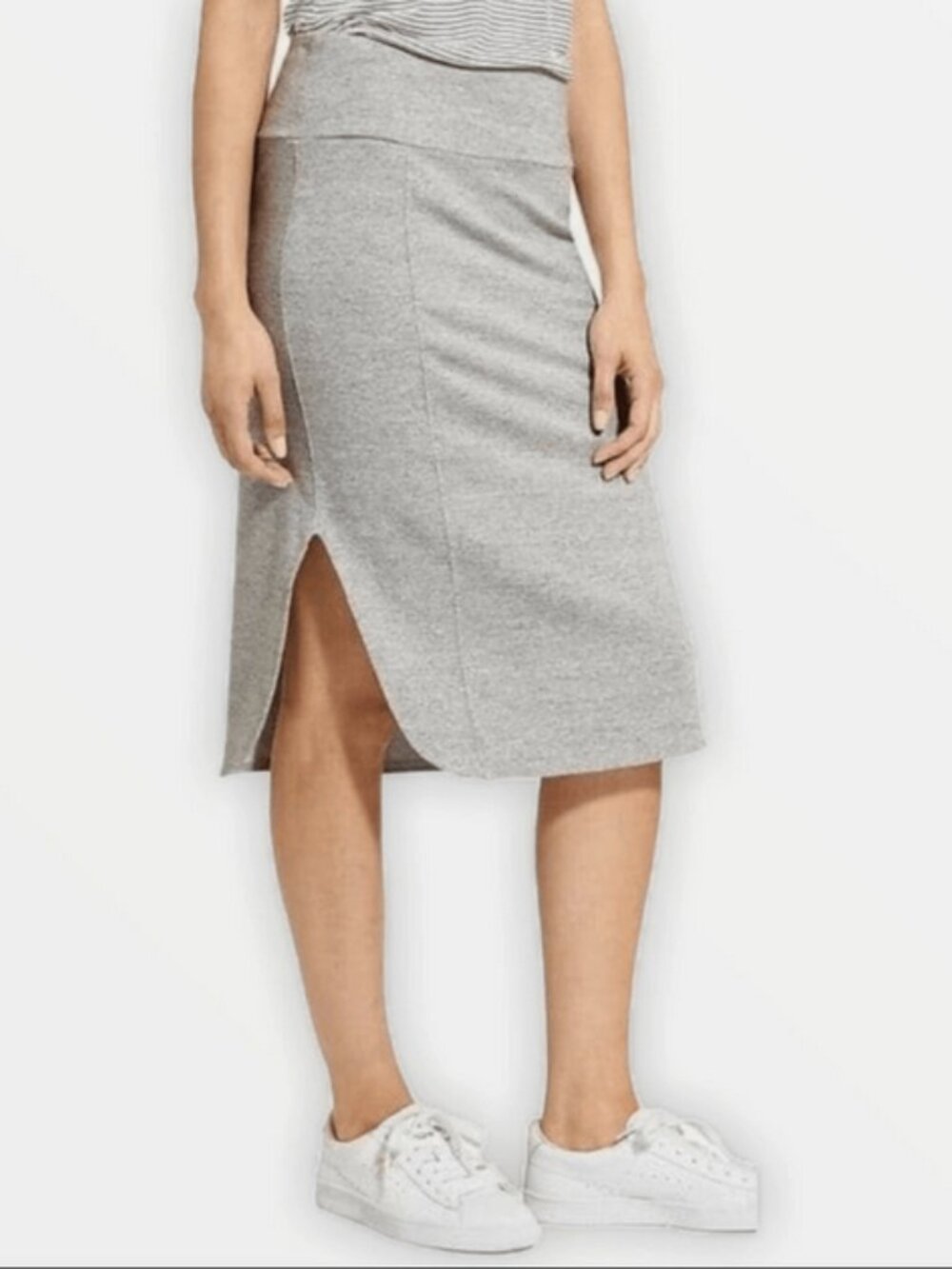 Athleta Gray Heather Coaster Skirt, Jersey fabric, Size L
